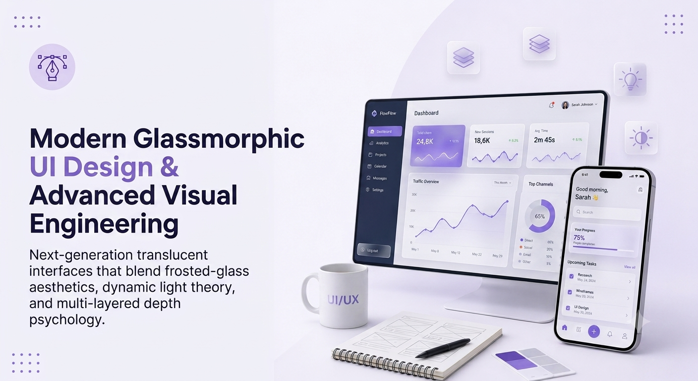Premium Modern Glassmorphic UI Design Concept by TY ALPHA TECHNOLOGY